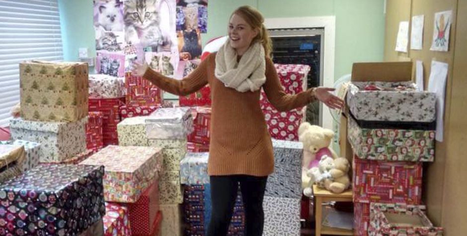 Rio in Room Full of Christmas Presents