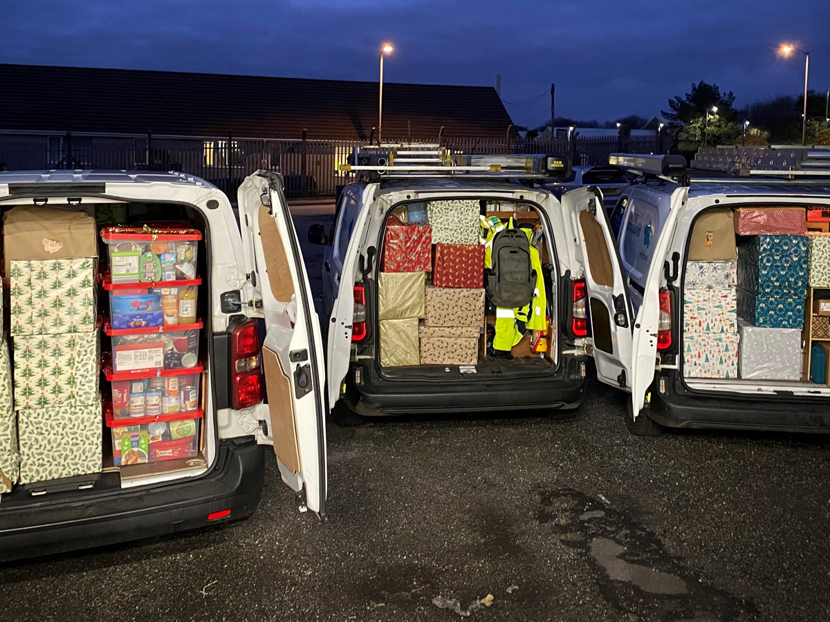 Vans Full of Christmas Presents