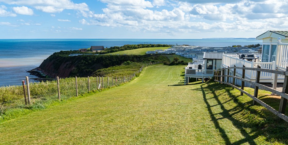 A caravan park by the coast